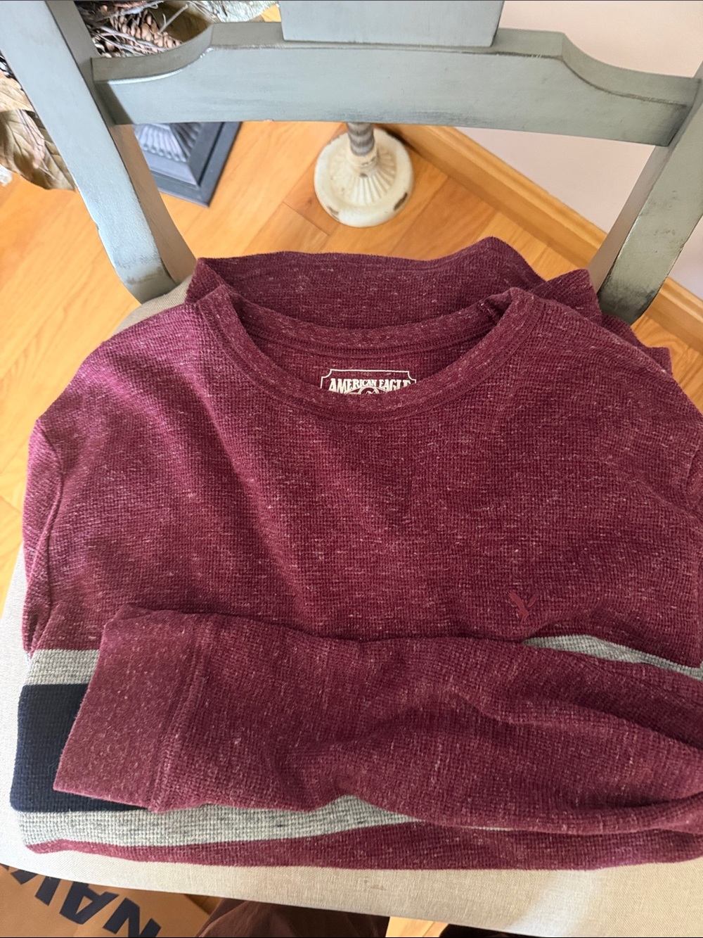 American Eagle Outfitters Women's Maroon Crewneck Sweater